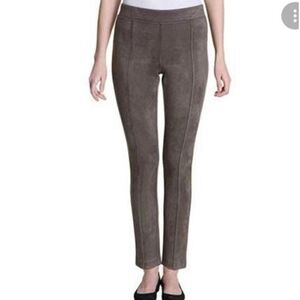 ANDREW MARC Women’s Soft Faux Suede Pull On Pants Size Medium Brown